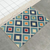2' X 3' Blue and Ivory Geometric Stain Resistant Indoor Outdoor Area Rug