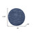 4' X 4' Navy Blue Round Non Skid Indoor Outdoor Area Rug - 606114456735