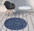 4' X 4' Navy Blue Round Non Skid Indoor Outdoor Area Rug - 606114456735