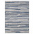 3’ x 5’ Blue Abstract Striped Indoor Outdoor Area Rug - 606114592709