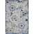 5' X 7' Blue And Grey Toile Non Skid Indoor Outdoor Area Rug
