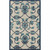 3'6" X 5'6" Blue Floral Non Skid Indoor Outdoor Area Rug - 606114678199