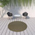 8' Round Black Round Geometric Stain Resistant Indoor Outdoor Area Rug - 606114573708