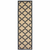 2' X 8' Beige and Black Geometric Stain Resistant Indoor Outdoor Area Rug