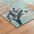 5' X 7' Blue Orange Navy And White Abstract Stain Resistant Indoor Outdoor Area Rug - 606114065012