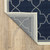 5' X 8' Navy Geometric Stain Resistant Indoor Outdoor Area Rug - 606114574156