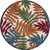 8’ Round Multicolored Leaves Indoor Outdoor Area Rug - 4512822811758