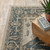 6' X 9' Grey Oriental Stain Resistant Indoor Outdoor Area Rug - 606114573159