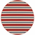 8' X 8' Red and Ivory Round Geometric Stain Resistant Indoor Outdoor Area Rug