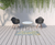 6' Ivory And Blue Indoor Outdoor Area Rug