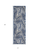 8' Ivory And Blue Indoor Outdoor Runner Rug