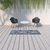 8' Ivory And Blue Indoor Outdoor Runner Rug