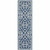 2' X 8' Navy Geometric Stain Resistant Indoor Outdoor Area Rug - 606114574538