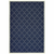 8' X 11' Blue and Ivory Geometric Stain Resistant Indoor Outdoor Area Rug