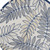 8' X 8' Ivory And Navy Round Floral Non Skid Indoor Outdoor Area Rug - 606114455035