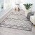 5' X 7' Blue Chevron Indoor Outdoor Area Rug - 606114678533