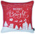 Set of Four 18" Red and White Fabrc Throw Pillow Covers