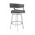 42" Gray Faux Leather And Iron Swivel Bar Height Chair - 606114087366