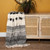 Boho Beige and Black Handloom Weave Throw with Decorative Tassels - 606114636694