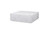 35" X 35" X 11" White Marble Coffee Table with Casters - 4512839467726