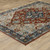 10' X 13' Blue Beige Tan Brown Gold And Rust Red Oriental Power Loom Stain Resistant Area Rug With Fringe - 606114586180