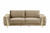 90" Beige Velvet And Gold Stainless Steel Standard Sofa - 606114151180