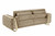 90" Beige Velvet And Gold Stainless Steel Standard Sofa - 606114151180
