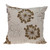 Natural and Golden Metallic Beaded Decorative Throw Pillow - 808230110113