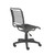 35" All Black Round Bungee Cord Low Back Office Chair - 808230090774