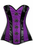Top Drawer Brocade & Faux Leather Steel Boned Corset