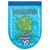 Welcome Topiary Shaped Double Applique Garden Flag