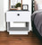 20" White One Drawer Faux Wood Nightstand