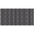 2' X 4' Black And White Modern Stripe Printed Vinyl Area Rug with UV Protection