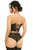 Lavish Faux Leather with Lace-Up Bustier