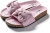 Roxoni Women Comfort Sandals Ribbon Bow Top EVA Flat Slides Footbed Suede with Arch Support Non-Slip