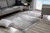 4’ x 6’ Gray Abstract Irregular Blocks Area Rug