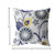 16” Navy White Floral Suede Zippered Throw Pillow