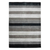 9' X 12' Black And Gray Wool Striped Hand Woven Area Rug