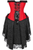 Top Drawer Steel Boned Strapless Red/Black Lace Victorian Corset Dress