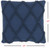 Homeroots Home Decor Navy Blue Textured Lattice Throw Pillow, Navy Blue, 18 x 18 x 5 Inch
