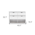 42" White Six Drawer Double Dresser