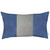 Homeroots Home Decor Blue And White Midsection Lumbar Throw Pillow, 12 x 20 Inches