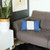 Homeroots Home Decor Blue And White Midsection Lumbar Throw Pillow, 12 x 20 Inches