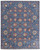 2' X 3' Blue And Red Wool Floral Hand Knotted Stain Resistant Area Rug