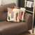 Set of Two 18" X 18" Orange and Ivory Polyester Pillow Cover