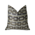 Plutus Foursquare White and Gray Handmade Luxury Pillow