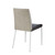 Set of Two Light Gray And Silver Upholstered Fabric Dining Side Chairs