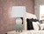 Set Of Two 24" Silver Metal Two Light Desk Table Lamps With White Globe Shade