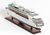 13" Brown and White Majesty of the Seas Boat Hand Painted Decorative Boat
