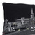 Homeroots Home Decor Frankfurt Nighttime Skyline Lumbar Decorative Pillow, Black, 35 Inches